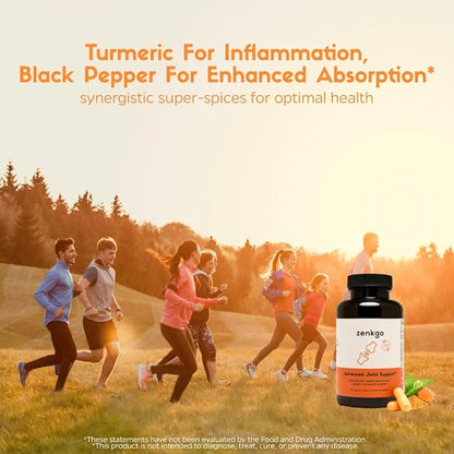 Zenkgo Chondroitin Boswellia MSM Turmeric Hydrolyzed Collagen - Joint Support Supplement, Helps with Joint Mobility & Flexibility (Joint Support Supplement)