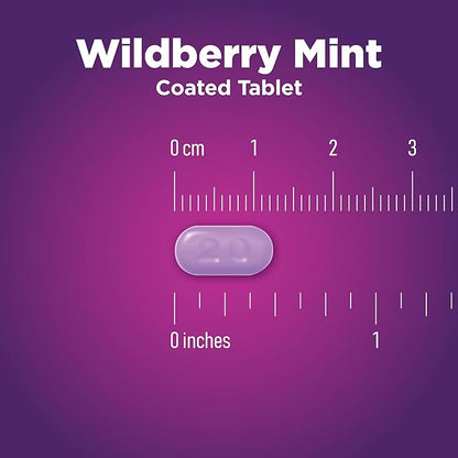 Amazon Basic Care Omeprazole Delayed Release Tablets 20 mg, Acid Reducer, Wildberry Mint Coated Tablet, 14 Count