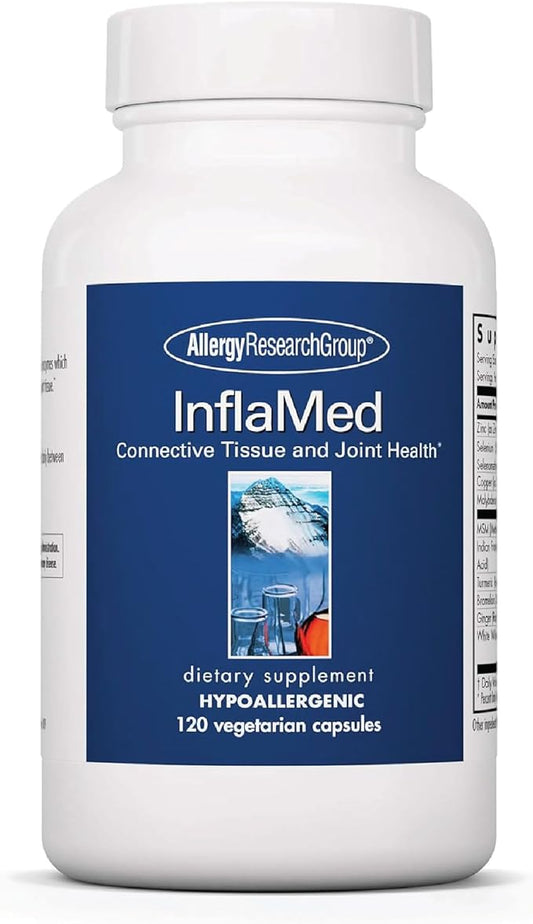 Allergy Research Group InflaMed Joint Health Supplement - Joint Support Supplement for Men & Women, Molybdenum, Turmeric, MSM, Boswellia,Connective Tissue Health - 120 Count