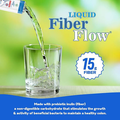Liquid Fiber for Kids - Kids Fiber Supplement, Sugar-Free Prebiotic Inulin Fiber, Fiber Drink Mix, Natural Bowel Regularity Drink for Healthy Intestinal Balance, Nutritional Designs, 25 Packets