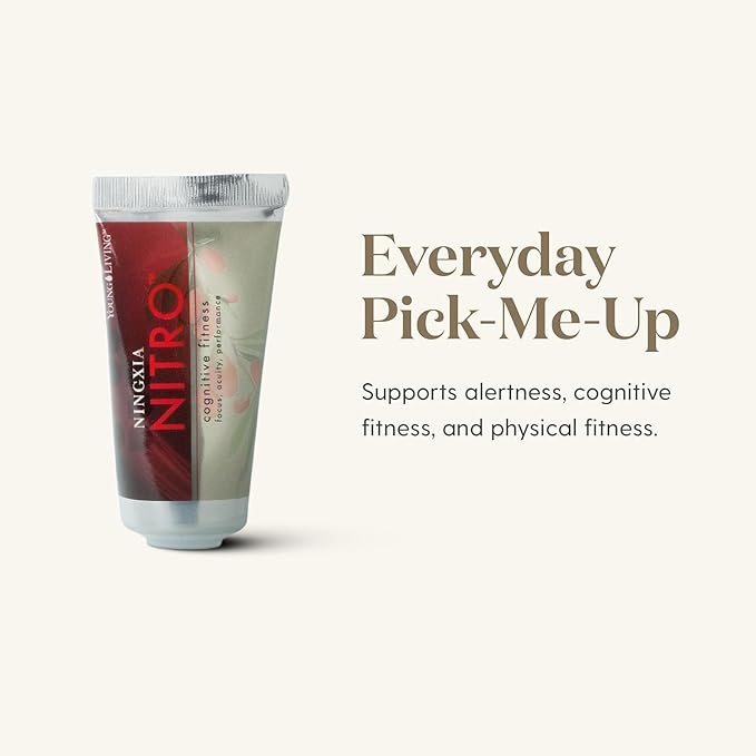 Young Living NingXia Nitro | 1 Pack (14 Sachets) | Energizing Wolfberry Drink with Green Tea & Korean Ginseng | Supports Focus, Energy & Physical Fitness