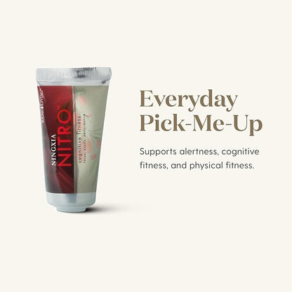 Young Living NingXia Nitro | 1 Pack (14 Sachets) | Energizing Wolfberry Drink with Green Tea & Korean Ginseng | Supports Focus, Energy & Physical Fitness
