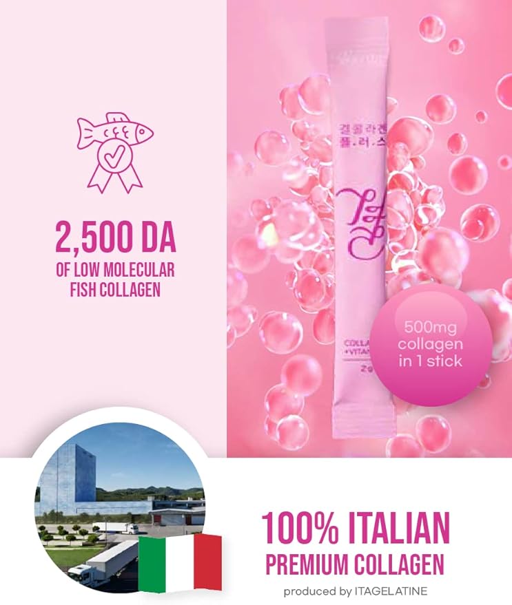 Gyeol Collagen Plus+ (2g*60 Stick Packets) Low Molecular Weight Collagen + Vitamin C