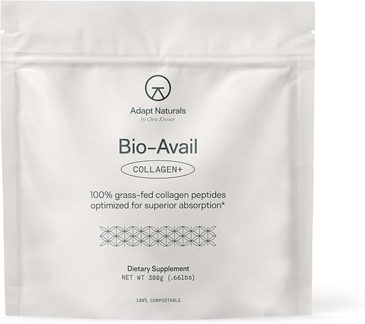 Bio-Avail Collagen+, Grass Fed Collagen Peptides, Optimized for Superior Absorption, Naturally-Sourced Bio-Avail Collagen Supplements for Women and Men, 30 Day Supply