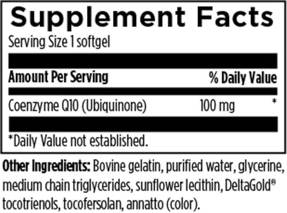Designs for Health Q-Evail 100-100mg CoQ10 Highly Bioavailable Ubiquinone - Coenzyme Q10 with MCT + Mixed Tocopherols to Promote Superior Absorption - Non-GMO (60 Softgels)