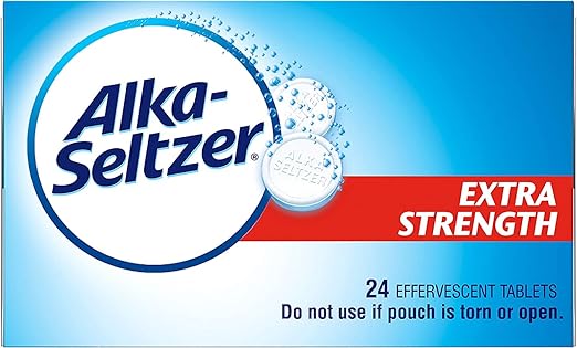 Alka-Seltzer-Extra Strength Tablets, Extra-Strength Antacid & Pain Relief, Original (24 Tablets)