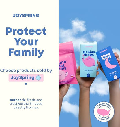JoySpring Melatonin 1MG for Kids | 5HTP & L-Theanine – Sugar-Free Liquid Melatonin for Kids & Teens – Child-Friendly Sleep Supplement (1 fl oz)