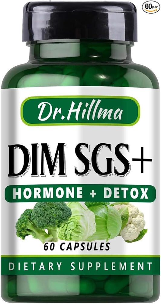 Dim Hormone Detox Supplement 200Mg Diindolylmethane Encourages Normal Estrogen Supplement for Women, Hormonal Acne Hot Flashes Supplements, Menopause Support, Promotes Detoxification(60Capsules)