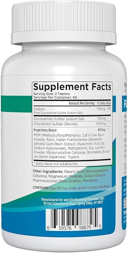 Advanced Bone & Joint Support Supplement | Promotes Healthy Joint Function & Relief from Joint Discomfort | Enhance Cartilage Flexibility & Range of Motion - 120 Count (Pack of 2)