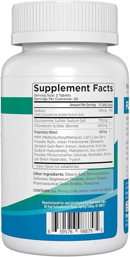 Advanced Bone & Joint Support Supplement | Promotes Healthy Joint Function & Relief from Joint Discomfort | Enhance Cartilage Flexibility & Range of Motion - 120 Count (Pack of 2)