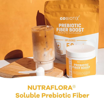 GoBiotix Prebiotic Fiber Supplement Powder for Digestive Health, Soluble Fiber for Gut Health, Gluten & Sugar Free, Keto, Vegan, 20 Servings (Travel)