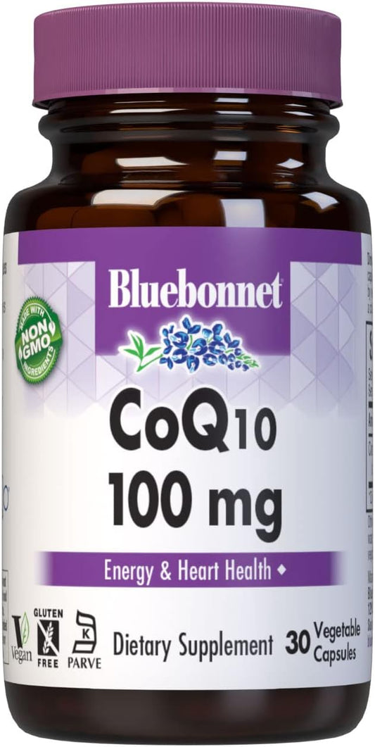 BlueBonnet CoQ-10 Vegetarian Capsules, 100 mg, 30 Count