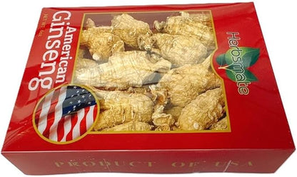 Hand-Selected A Grade American Ginseng Medium Round Size (4 Oz. Box)
