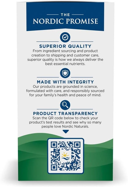 Nordic Naturals Omega Focus, Lemon - 60 Soft Gels - 1280 mg Omega-3 + Citicoline & Bacopa Monnieri Extract - Focus, Attention, Memory, Brain Health - Non-GMO - 30 Servings