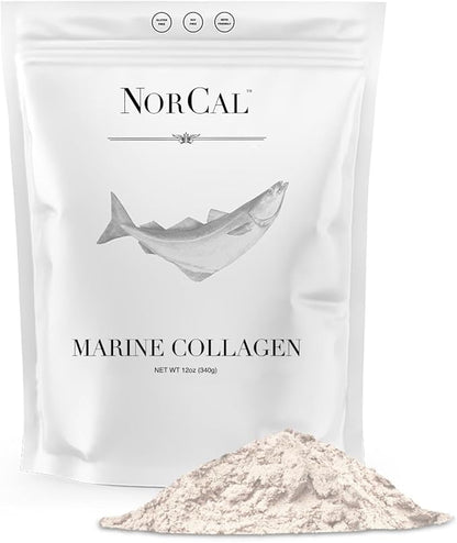 Norcal Marine Collagen - 12oz Marine Collagen Peptides Powder | High Protein, Zero Fat/Sugar/Carb | Skin, Hair, Nail & Joint Health | Low Metals, US GMP Certified
