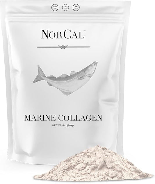 Norcal Marine Collagen - 12oz Marine Collagen Peptides Powder | High Protein, Zero Fat/Sugar/Carb | Skin, Hair, Nail & Joint Health | Low Metals, US GMP Certified