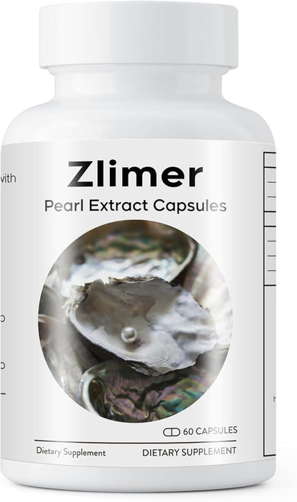 Organic Pearl Powder Capsules 1500mg | Natural Calcium, Amino Acids | Pure Pearl Extract for Enhanced Skin Radiance, Eye Health, and Nail Strength | Collagen Peptide | Non-GMO, Vegan, 60 Capsules