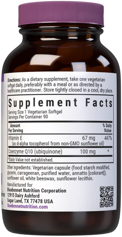 BlueBonnet CoQ-10 Vegetarian Softgels, 100 mg, 90 Count
