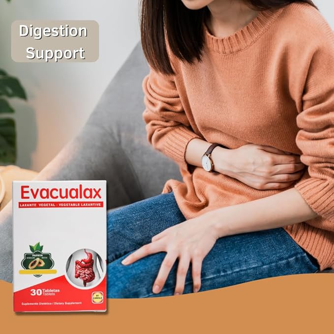 Tablets Supplement - Laxative Vegetal 100% Natural - Support Digestion - Constipation Relief - Stool Softener - Intestinal Regularity - Senna Leaves Prune Juice - Pack of 2-60 Tablets