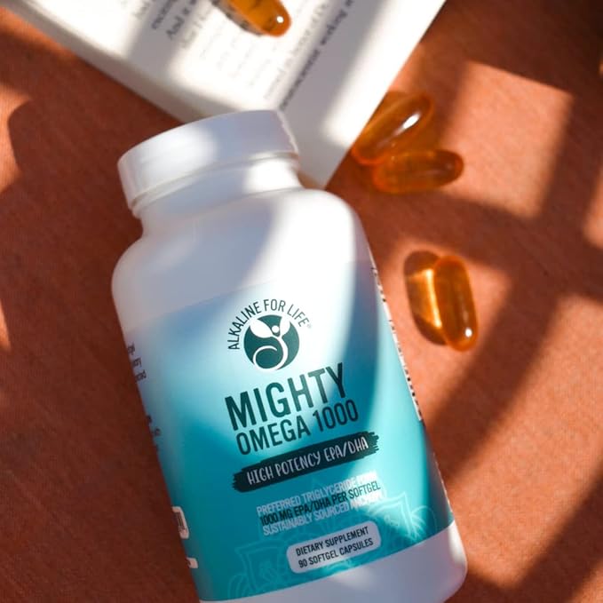 Mighty Omega 1000 Potent Omega 3 Supplement 1000 MG EPA DHA Per Capsule High Dose Omega 3 Fish Oil South Pacific Anchovy Sourced - Triglyceride Omega 3 Fatty Acid Supplement