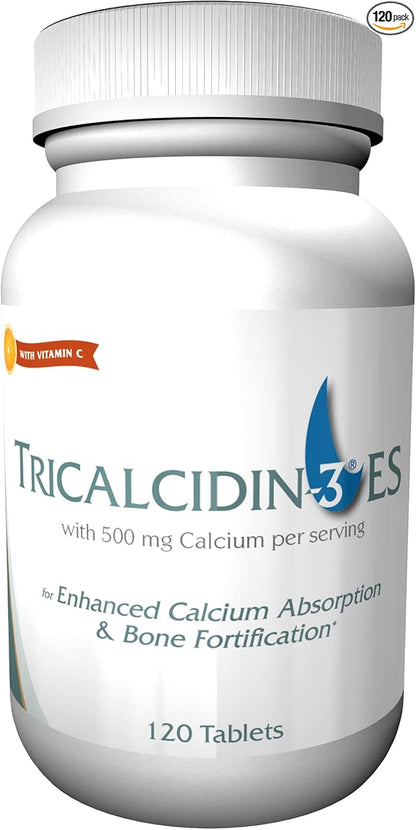 Tricalcidin-3 Extra Strength. Bone Tissue Fortification Support. Stem Cell Certified Activation. Premium Blend of 3 Calciums.Complete Bone Health Tissue Support System. 120 Capsules