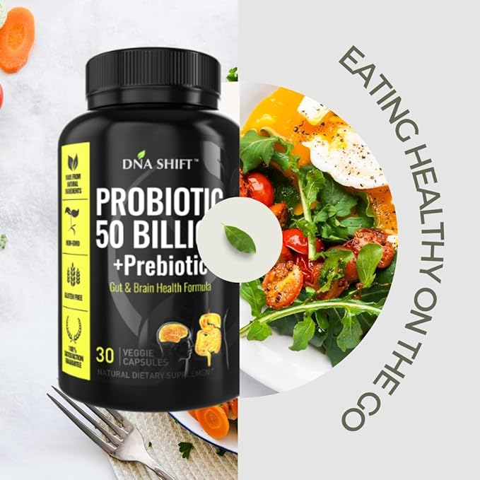 Probiotics for Women and Men - 11 strains - 50 Billion CFU - Probiotic Supplement for Digestive Health - Gut Health - Supports Constipation, Diarrhea, Gas & Bloating - 30ct