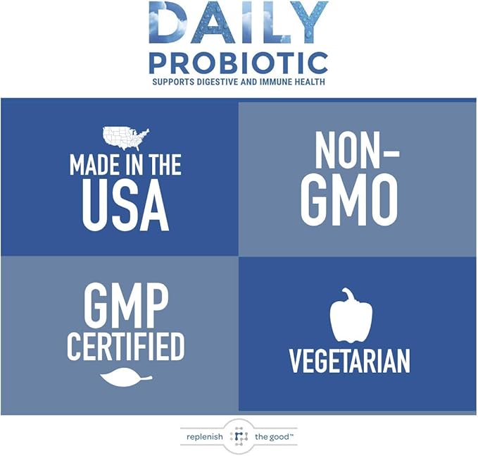 Daily Probiotic - 6 Billion CFU - Supports Digestive Health -15x More Effective Than Regular Capsules - Relieves Gas, Bloated Stomach & Acid Reflux (60 Count)