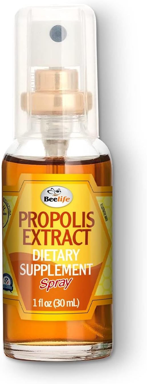 Beelife Propolis Sore Throat Relief Spray - Propolis Spray - Natural Immune Support, Helps Calm Cough & Dry, Itchy Throat - No Sugar - 1-Pack