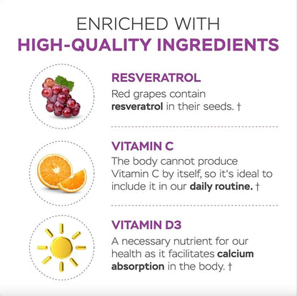Hydrolyzed Collagen Peptides Powder with Vitamin C & Resveratrol - Hair, Skin and Nails Vitamins for Women & Men - Bone and Joint Supplement - Coconut Flavored - 16 oz