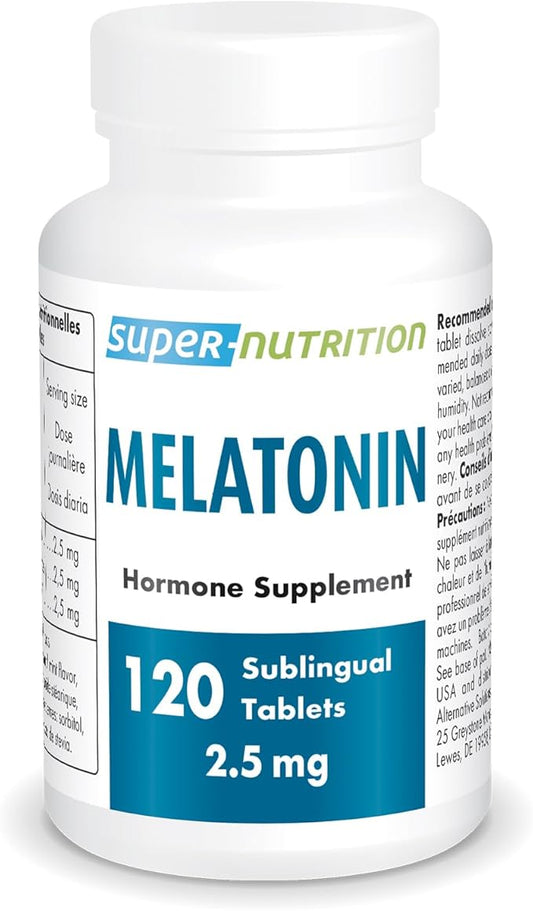 Supersmart - Melatonin 2.5mg (Ultra Fast Acting) - Natural Melatonin Fast Dissolve Supplement | Natural Mint Flavor | Non-GMO - Sugar & Gluten Free - 60 Sublingual Tablets