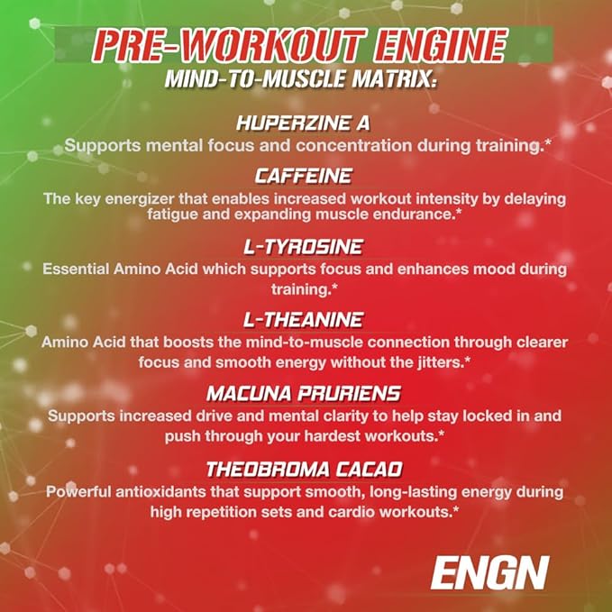 Evlution EVL Intense Pre Workout with Creatine - ENGN Energizing Pre Workout for Men Powder Drink for Lasting Energy Focus and Recovery - with Beta Alanine Caffeine and L Theanine - Cherry Limeade