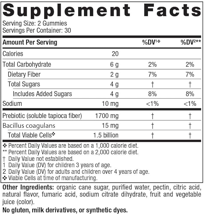 Nordic Naturals Kids Nordic Flora Probiotic Gummies, Merry Berry Punch - 60 Gummies - 1.5 Billion CFU & Prebiotic Fiber - Non-GMO, Vegan - 30 Servings