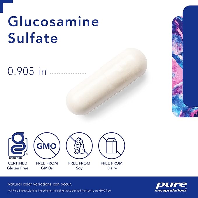 Pure Encapsulations Glucosamine Sulfate 1,000 mg | Supplement for Joint Support and Mobility, Cartilage Health, and Connective Tissue* | 60 Capsules