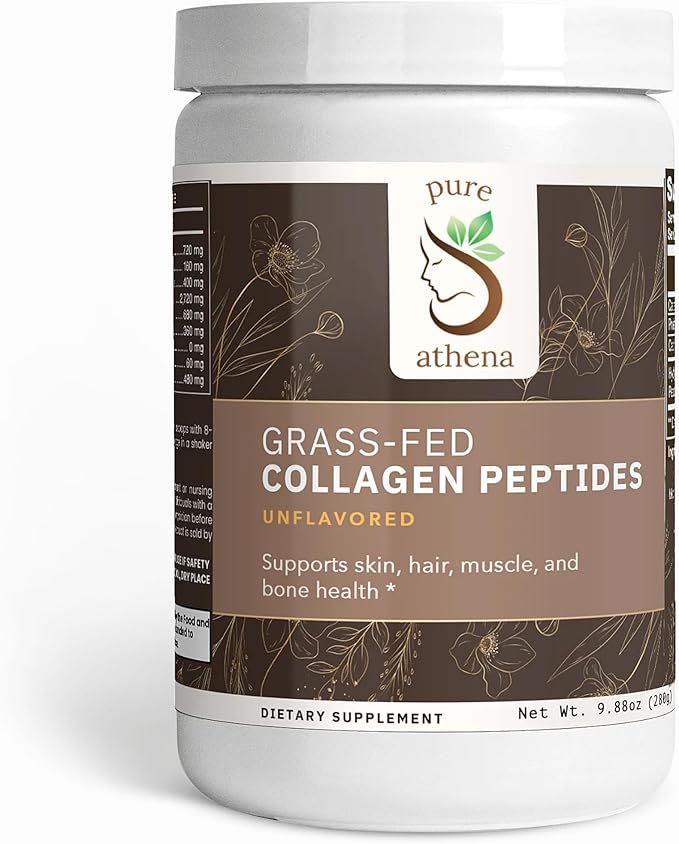 Type I & III Unflavored Collagen Powder - Grass Fed Collagen Peptides for Joint Support, Bone Health, Hair, Skin, & Nails - Hydrolyzed Collagen, Zero Sugar, Dairy & Gluten Free (14 Servings)