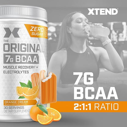 Original BCAA Powder 7g BCAA and 2.5g L-Glutamine, Sugar Free Post Workout Muscle Recovery Drink with Amino Acids for Men & Women, 30 Servings