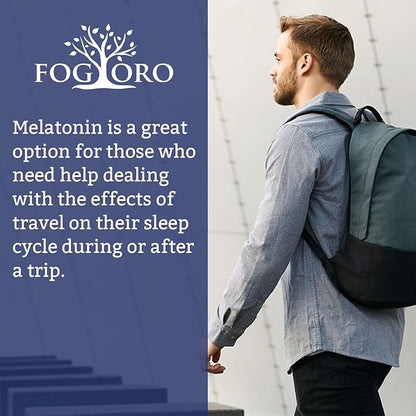 Fogoro Powerful Melatonin -Fall Asleep Faster, Stay Asleep Longer,Easy to Take, 60 Count (Pack of 2)