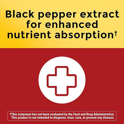 Nature Made CoQ10 200mg per Serving with Black Pepper Extract for Enhanced Nutrient Absorption, Heart Health Support, 60 Softgels, 30 Day Supply