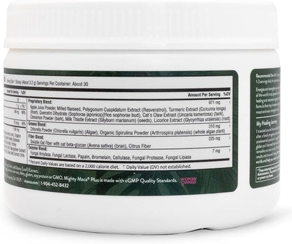 MMP (Mighty Maca Plus) Mango - Organic Maca Root Superfoods Greens Drink Powder, Delicious Sugar-Free Mango Flavor, All-Natural, Alkaline & Vegan (30 Servings)