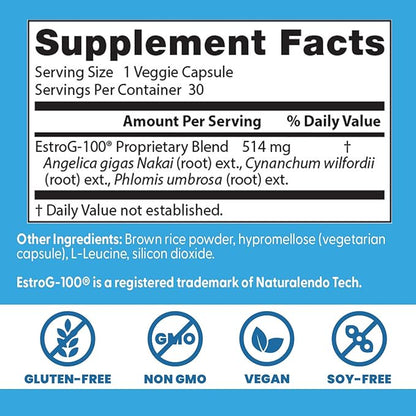 Doctor's Best Menopause Spectrum with EstroG-100, Non-GMO, Vegan, Gluten Free, Soy Free, Veggie Caps, 30 Count