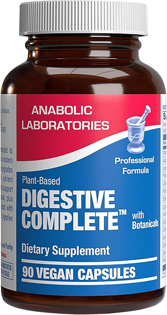 Plant Based Multi Digestive Enzymes Supplement - Clinically Formulated Digestion Supplement with Soothing Herbs and Enzymes for Women and Men for Protein Carb & Fat Digestive Complete (90ct)