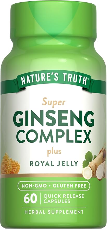 Nature's Truth Super Ginseng Complex | 60 Capsules | with Royal Jelly | Non-GMO & Gluten Free Supplement