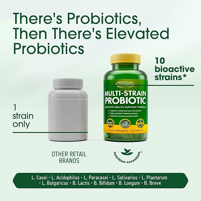 Multi Strain Probiotic for Men and Women with 60 Billion CFU - Probiotics Digestive Health to Support Gut Health, Prebiotics & Probiotic for Men's Digestive and Immune Health, 30 Probiotics Capsules
