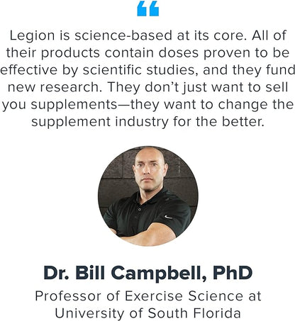 LEGION- All Natural Nitric Oxide Preworkout Drink to Boost Energy, Creatine Free, Naturally Sweetened, Beta Alanine, Citrulline, Alpha GPC (Grape)