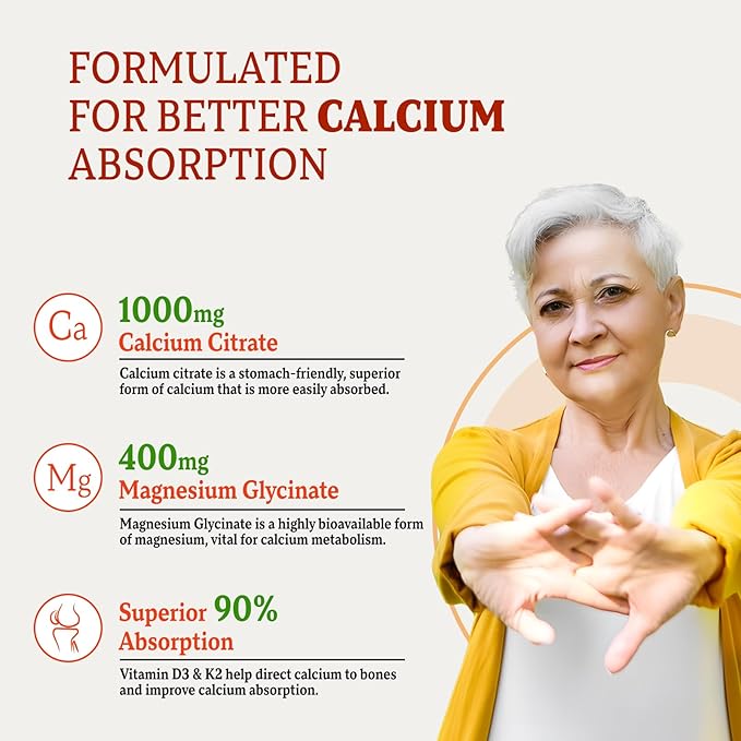 Calcium Gummies for Women Men, Calcium Magnesium Zinc with Vitamin D3 & K2, Calcium Magnesium Supplement for B0nes Muscles, Pineapple & Mango Flavor - 60 Count