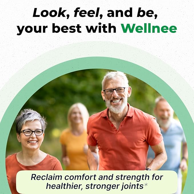 Joint Support Supplement - Glucosamine Chondroitin MSM, Boswellia & Turmeric - Relieves Joint Discomfort & Supports Flexibility - Wellknee Joint Support - 90 Capsules, 30 Servings