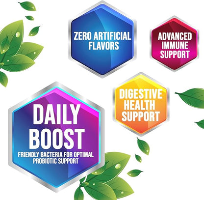 Daily Probiotic for Women & Men 60 Billion CFU 10 Strains Supplement Lactobacillus Probiotics - Digestive Gut & Immune Health Support - Supports Occasional Constipation, Gas & Bloating - 60 Capsules