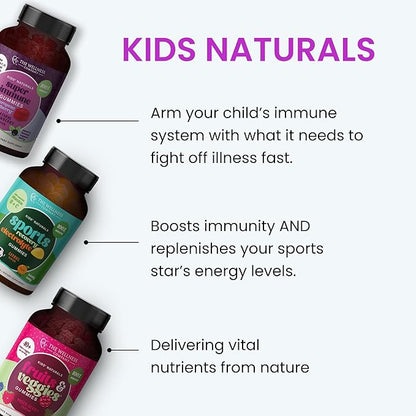The Wellness Company Super Immune Elderberry Gummies | 120 Gummies (2 Month Supply) | with Zinc and Vitamin C | Non-GMO, Gluten-Free | Supports Immune Health