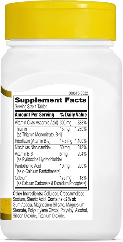 21st Century Healthcare, B Complex Plus Vitamin C, Tablets 100 Count (Pack of 1)