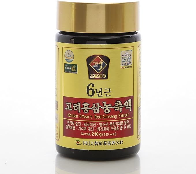240g(8.5oz), 100% Pure Korean 6years Root Red Ginseng Extract, Saponin, Panax