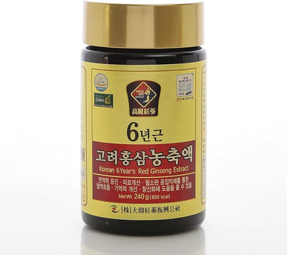 240g(8.5oz), 100% Pure Korean 6years Root Red Ginseng Extract, Saponin, Panax